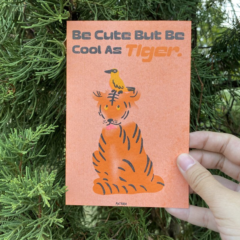 cute but cool as Tiger - 卡片/明信片 - 紙 多色