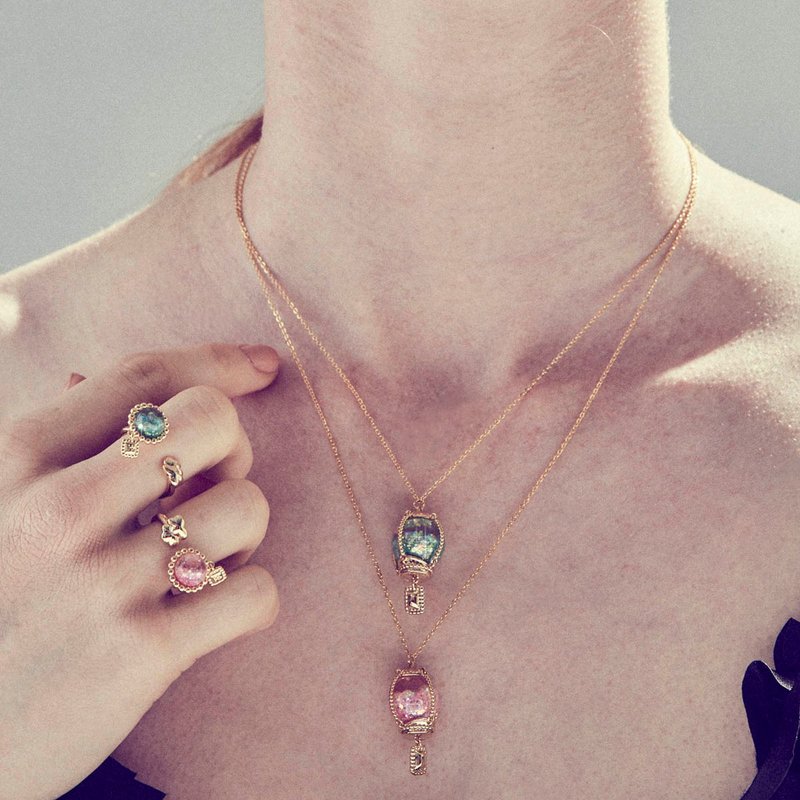 Balloon Snowball Necklace - 項鍊 - 玻璃 