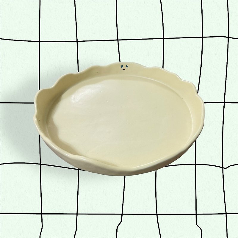 Smile flat plate-light yellow - Plates & Trays - Porcelain Multicolor