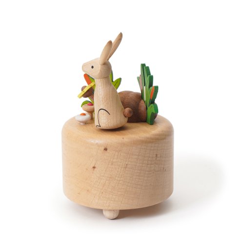 幸せをお届け】リズムオルゴール かわいい動物うさぎギフト