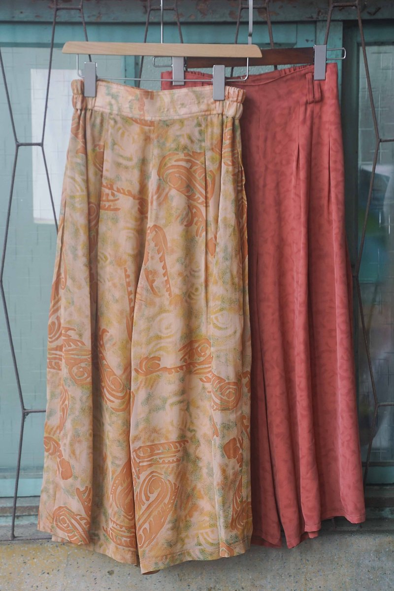 Vintage vintage wide trousers summer wide trousers | Innocence Department Store - กางเกงขายาว - เส้นใยสังเคราะห์ หลากหลายสี
