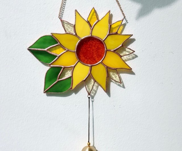 ステンドグラスのひまわりのドアベル - ショップ ddangki 置物 - Pinkoi
