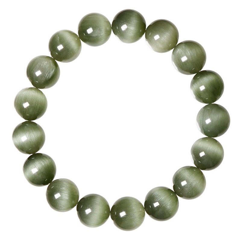 Collector Grade Green Rutilated Quartz 11.3-11.8mm Bracelet - สร้อยข้อมือ - เครื่องประดับพลอย หลากหลายสี