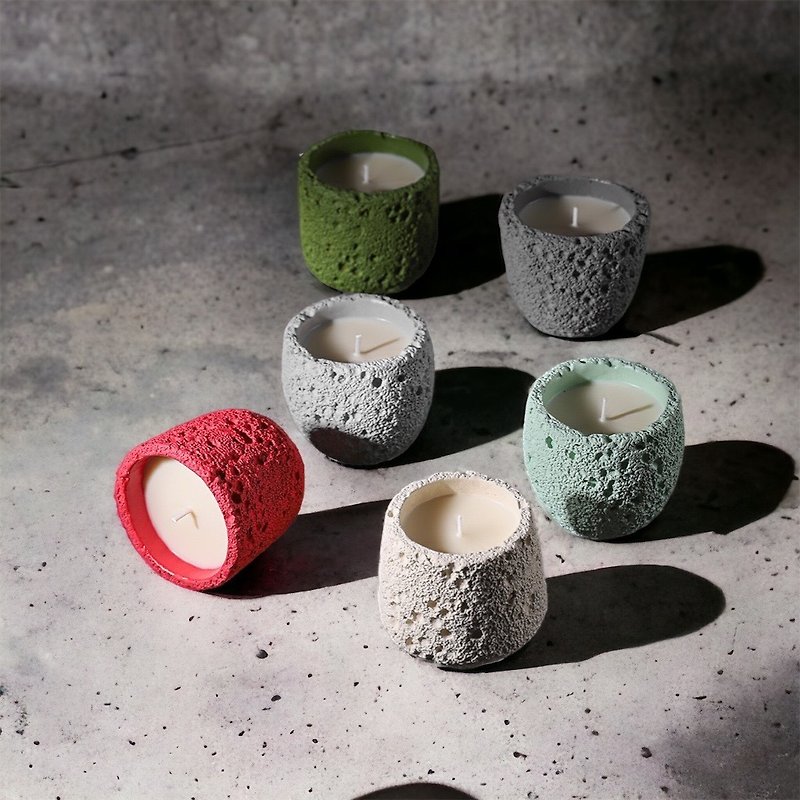 Cement Mug Scented Candle - Candles & Candle Holders - Wax White