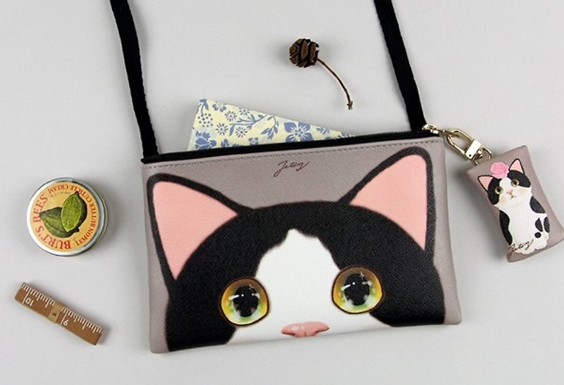 Jetoy, sweet cat multi-purpose side backpack _Jewerly J1712403 - Clutch Bags - Other Materials Multicolor