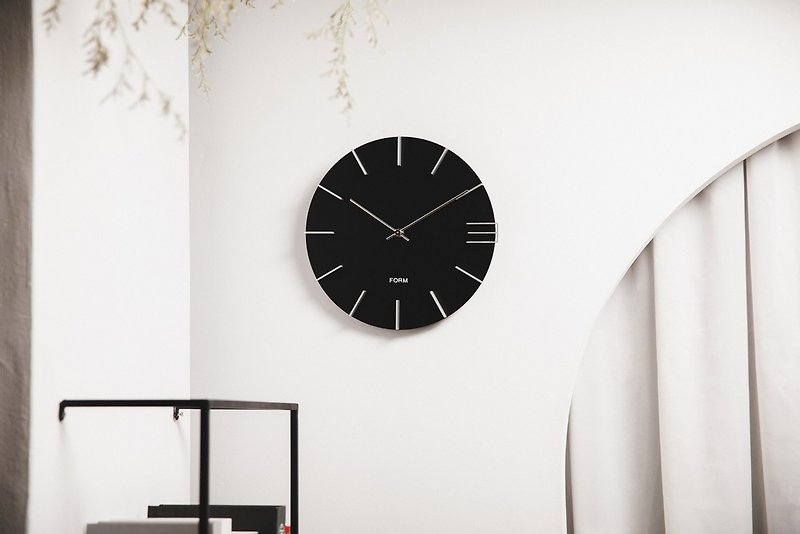 【矅現】現代感圓盤時鐘 | 黑,灰 - 時鐘/鬧鐘 - 木頭 