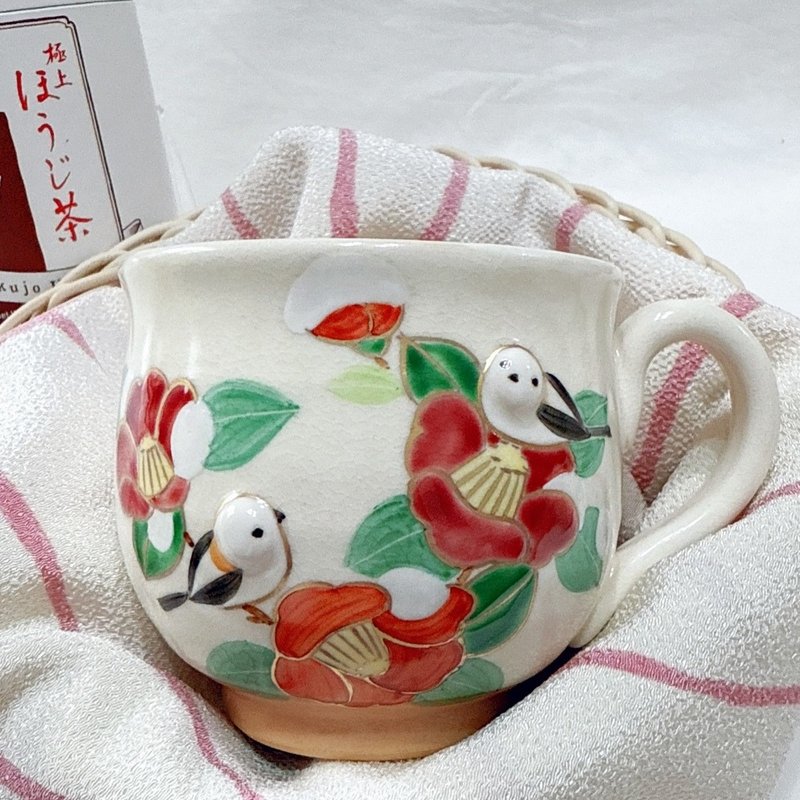 京燒立體馬克杯 - 雪精靈與椿 - 咖啡杯/馬克杯 - 陶 