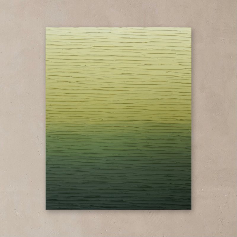 【静寂の流れ】絵画 - グリーン 植物 インテリア ウォールデコ - 海報/掛畫/掛布 - 壓克力 綠色