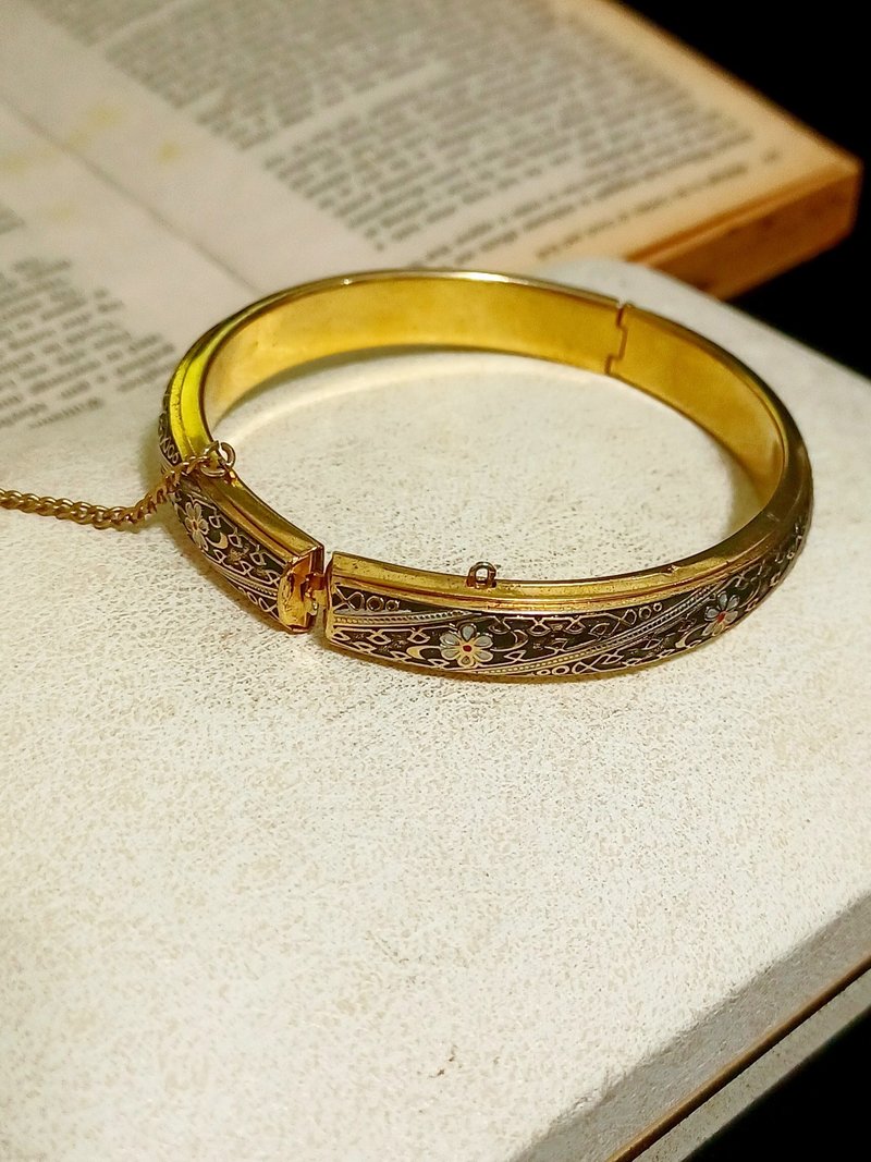 vintage jewelry 西班牙古董 大馬士革鑲嵌工藝 手環 - 手鍊/手環 - 其他金屬 
