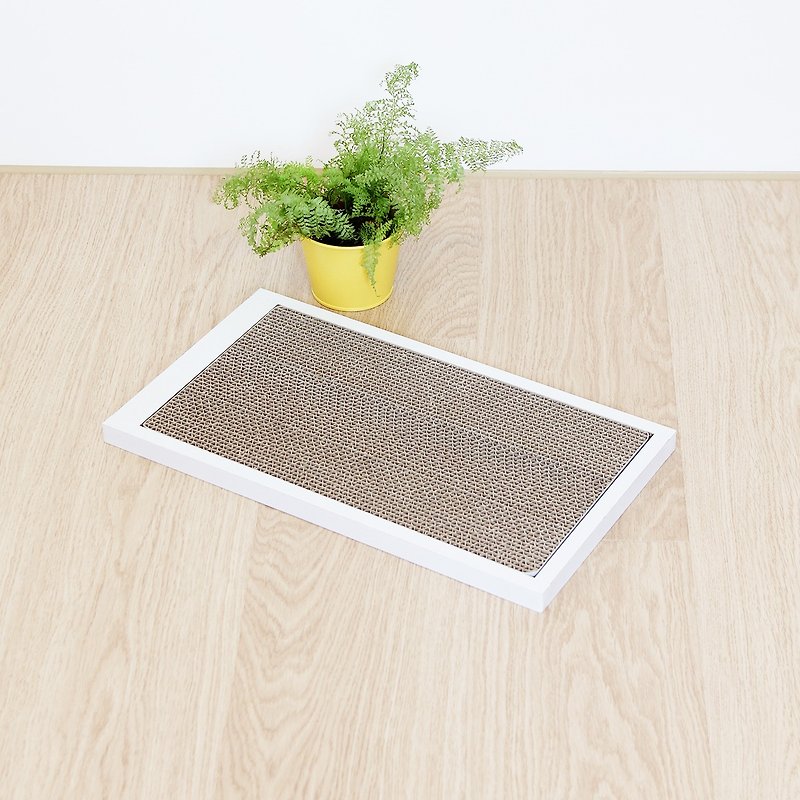 [Ange's Home] Grab the Sand Pad - Including Sand Box (Fresh White) - Cat Litter & Cat Litter Mats - Paper White