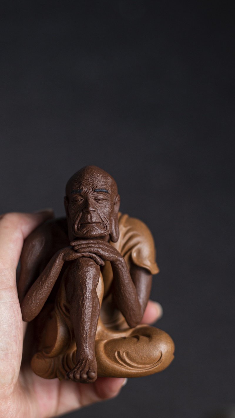 Gift Purple Clay Pot Teapot Meditation Arhat He Shiquan Handmade Purple Clay Duan Mud Two-color High 11*Length 9*7 - ถ้วย - ดินเผา สีส้ม