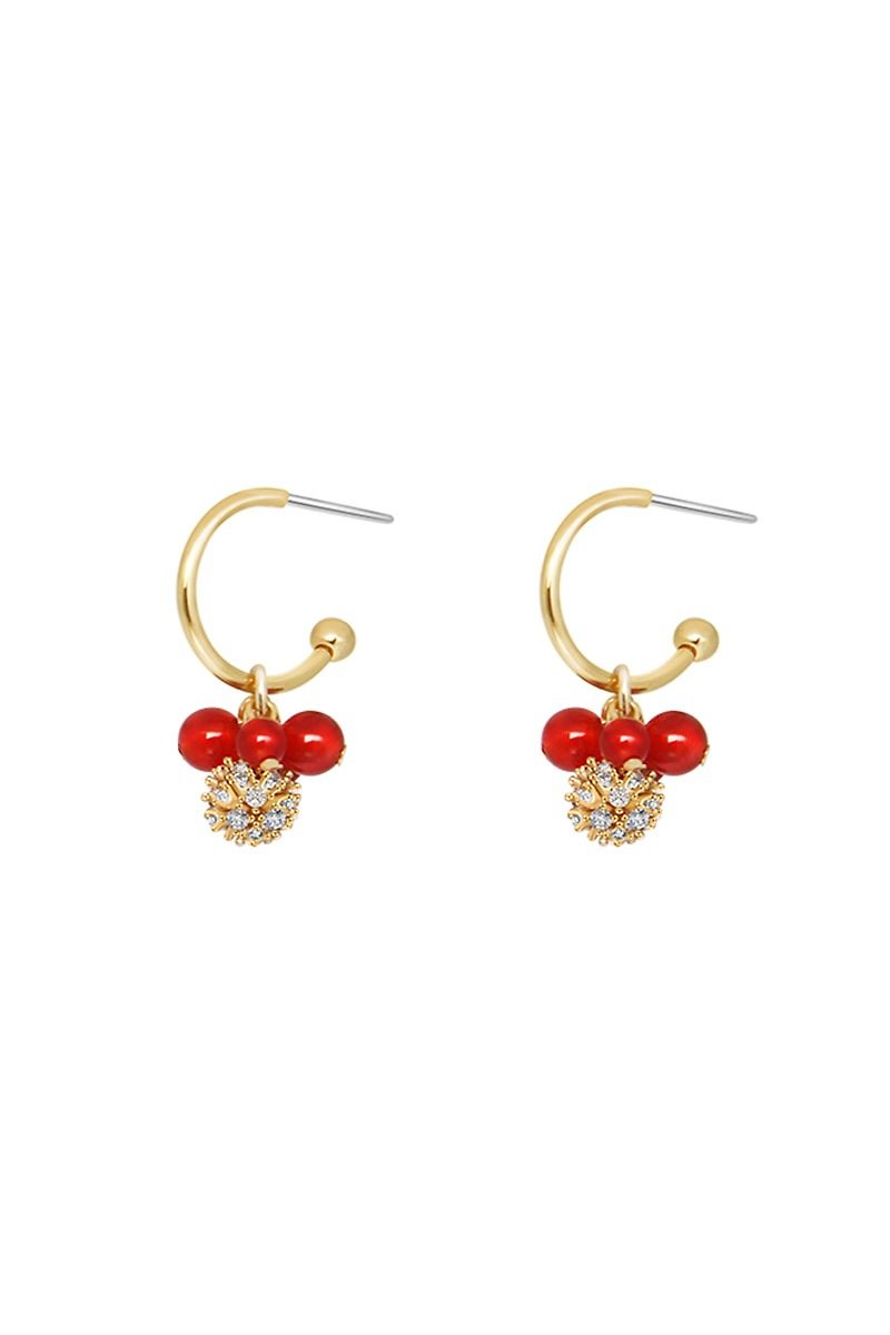 Pine circle earrings - Earrings & Clip-ons - Precious Metals Gold