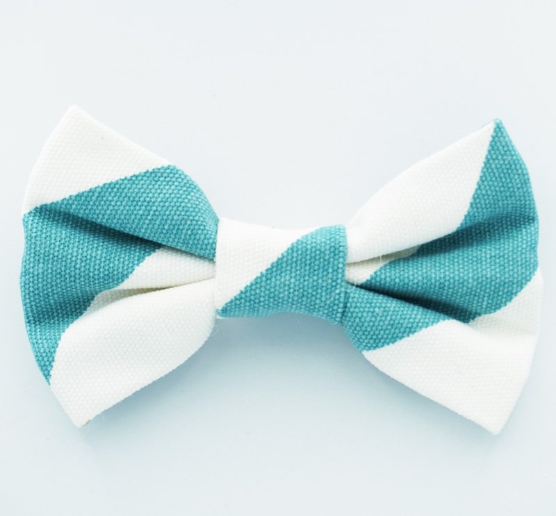 [Slanted text blue] Pet characteristic bow tie-free neck strap - Collars & Leashes - Cotton & Hemp Multicolor