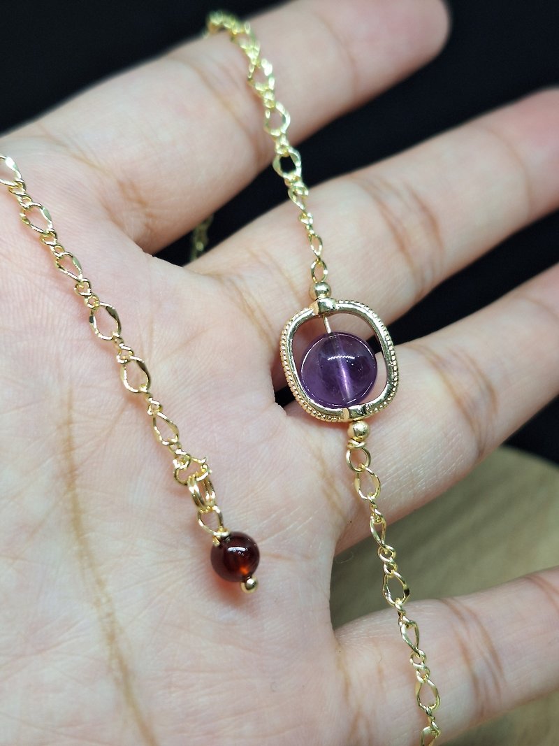Amethyst 14k Necklace - Necklaces - Crystal Purple