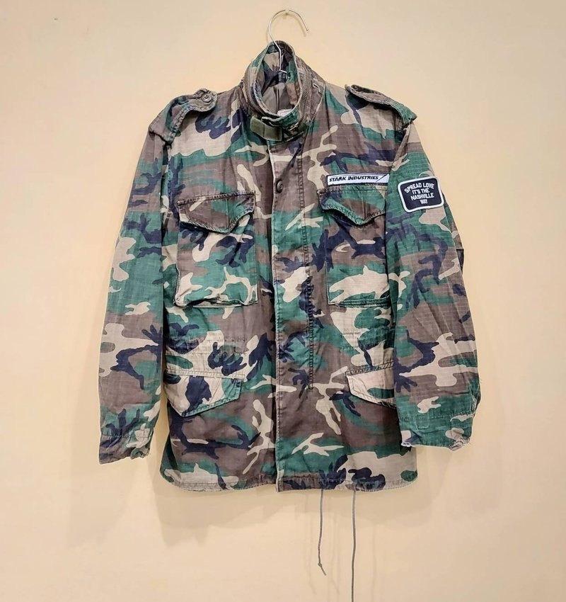 1970's 美國公發 M65 迷彩軍用厚版外套 拉鍊夾克 尺碼XS-R F款 - 男夾克/外套 - 棉．麻 綠色