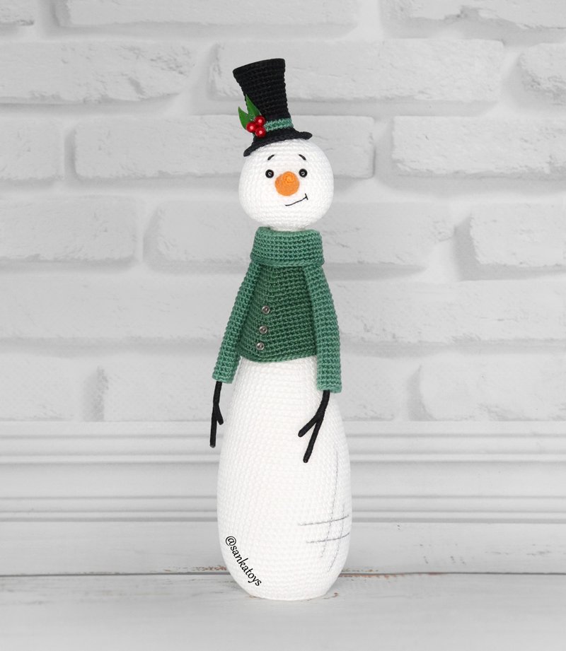 Crochet pattern Snowman Gentleman, PDF Digital Download, DIY christmas amigurumi - DIY Tutorials ＆ Reference Materials - Other Materials 