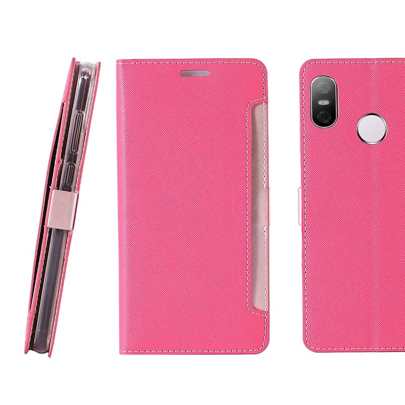 CASE SHOP HTC U12 Life 專用側掀站立式皮套-粉(4716779660494) - 手機殼/手機套 - 人造皮革 粉紅色
