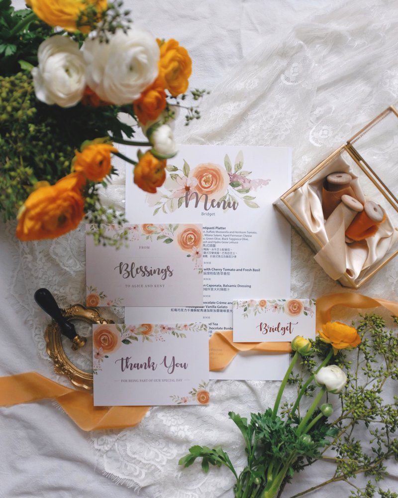 Tailored Design Wedding Menu - Cards & Postcards - Paper 