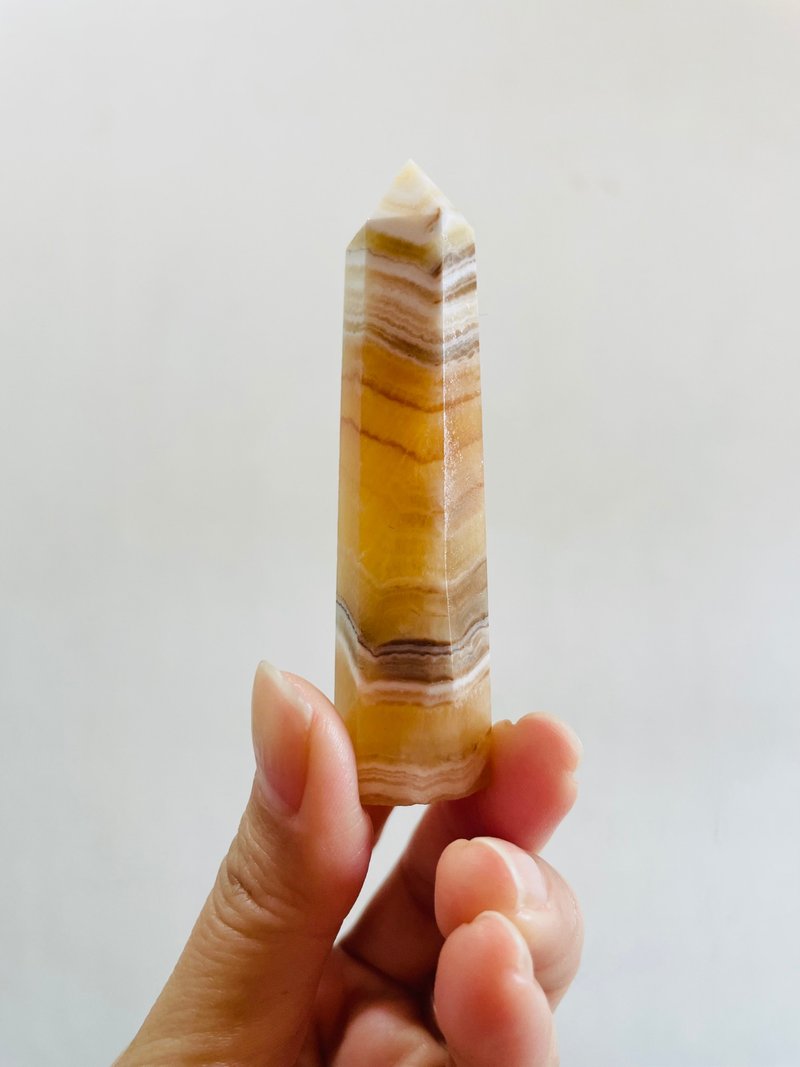 蜂蜜千層蛋糕 招正財  【黃方解石水晶柱】稀缺品/一物一拍 - 擺飾/家飾品 - 水晶 多色