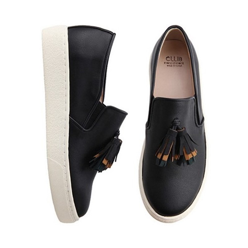 [PRE-ORDER] SPUR ZENN_TRIPLE TASSEL JF4339 BLACK - Women's Casual Shoes - Genuine Leather 