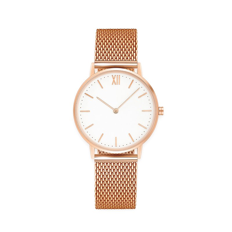 Signature 36 Rose Gold – Stainless Steel Mesh - 女裝錶 - 其他材質 