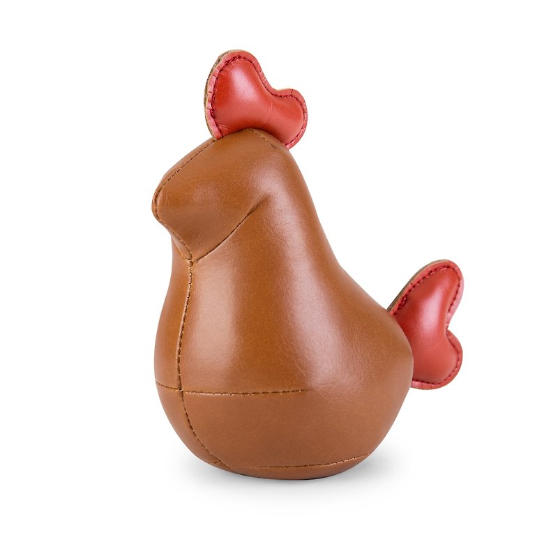 Zuny -  雞 Iger 造型動物紙鎮 - 裝飾/擺設  - 人造皮革 多色