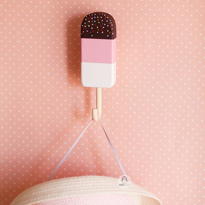 Clothes Wall Hook for Nursery, Natural Wood, wall decor, Bathtoom rack, Hanger - 兒童家具 - 木頭 