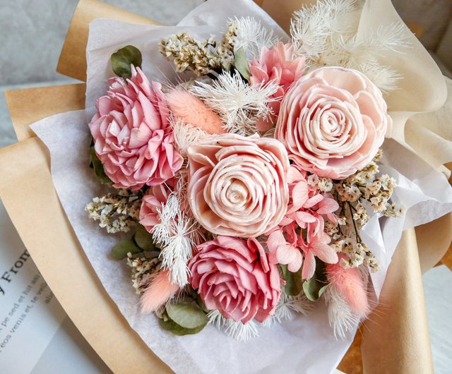 Medium Pink Dry Bouquet [Roman Light Dance] Wedding Anniversary/Marriage  Proposal/Tanabata Valentine's Day/Graduation Season - Shop jyflower Dried  Flowers & Bouquets - Pinkoi