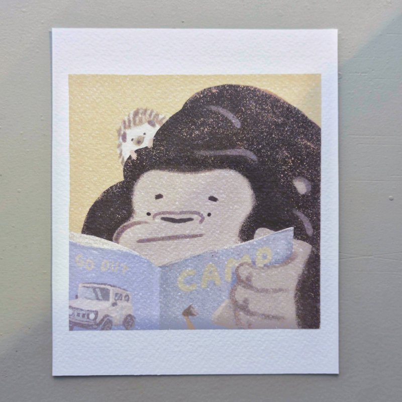 大猩猩 猩古德與小刺蝟 / 插畫印刷海報 - 掛牆畫/海報 - 紙 咖啡色