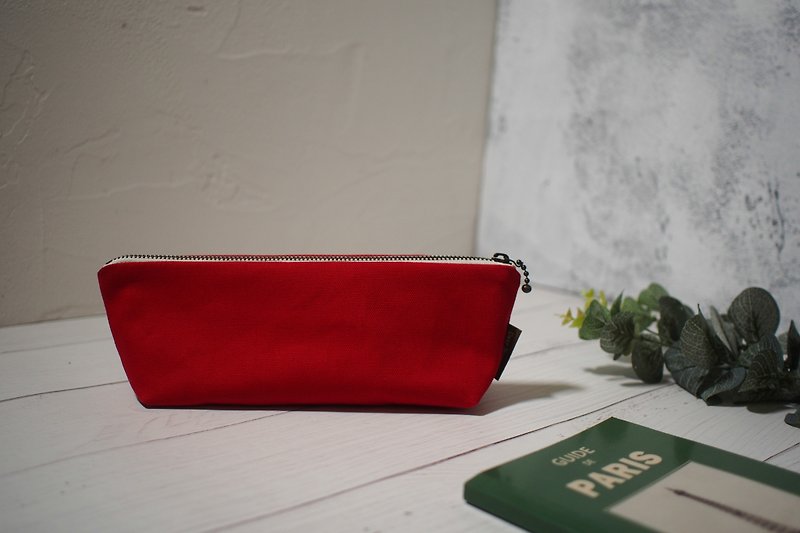 Daily series pencil case / pencil box / limited handmade bag / small bell pepper / out of print - Pencil Cases - Cotton & Hemp Red