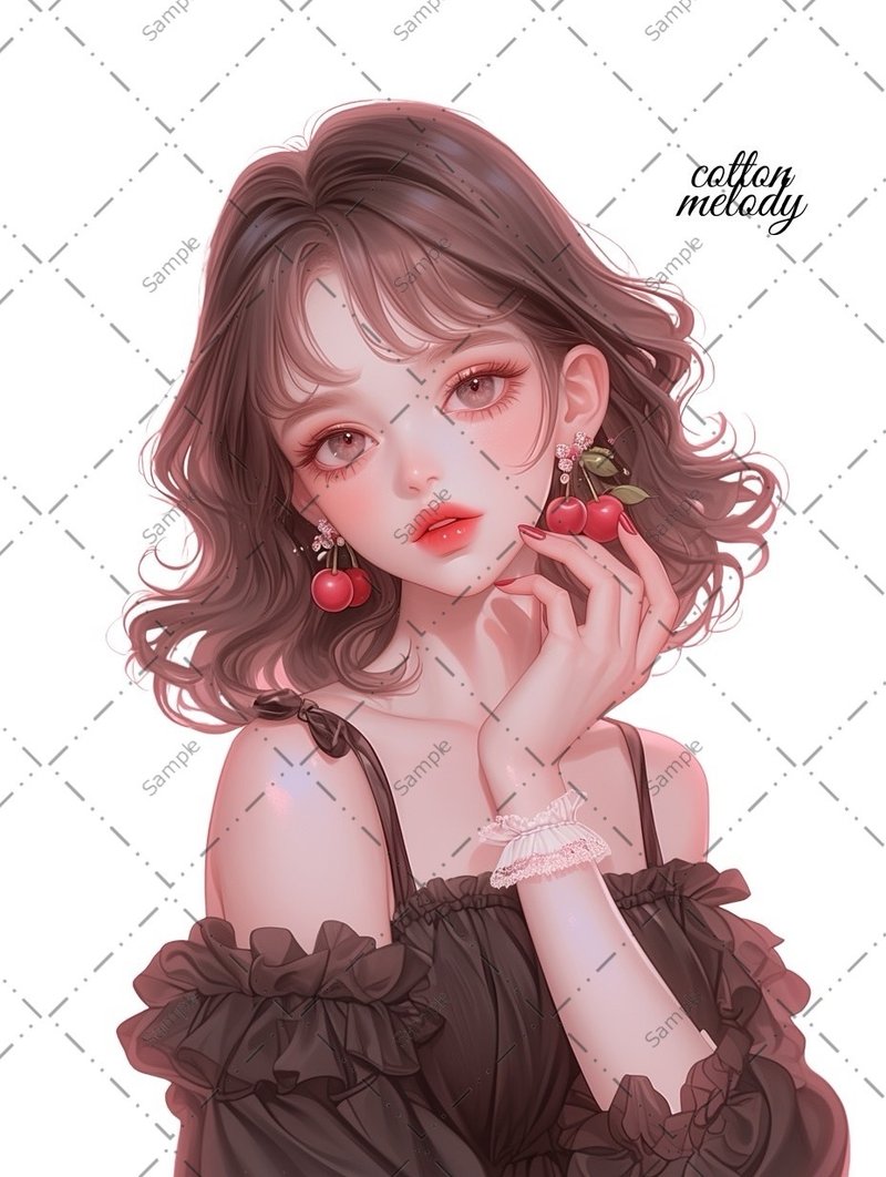 original sticker no.1392 人物ステッカー オリジナルステッカー 人物ステッカー 女の子ステッカー オリジナル人物ステッカー - 貼紙 - 紙 