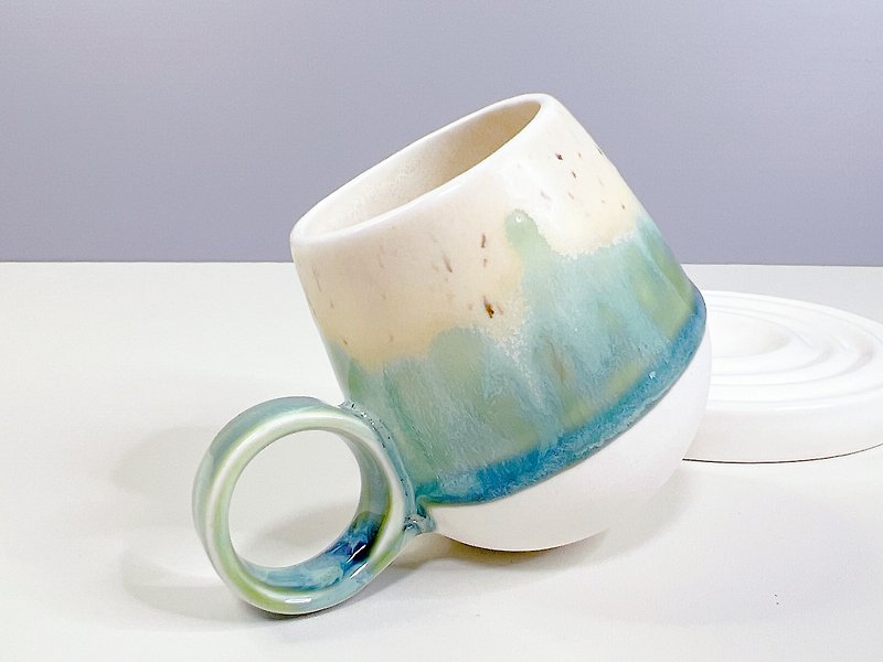 水滴杯與漣漪碟/ 套裝 - 咖啡杯 - 陶 