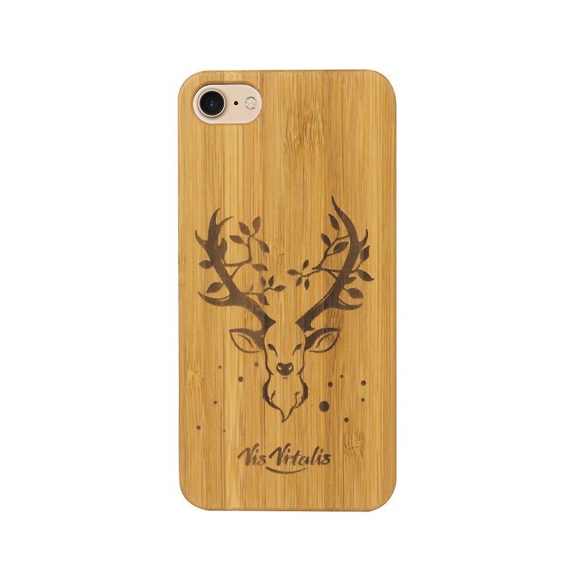 Sen dynamic deer bamboo pattern iPhone 7 iPhone 8 phone shell - เคส/ซองมือถือ - ไม้ไผ่ สีกากี