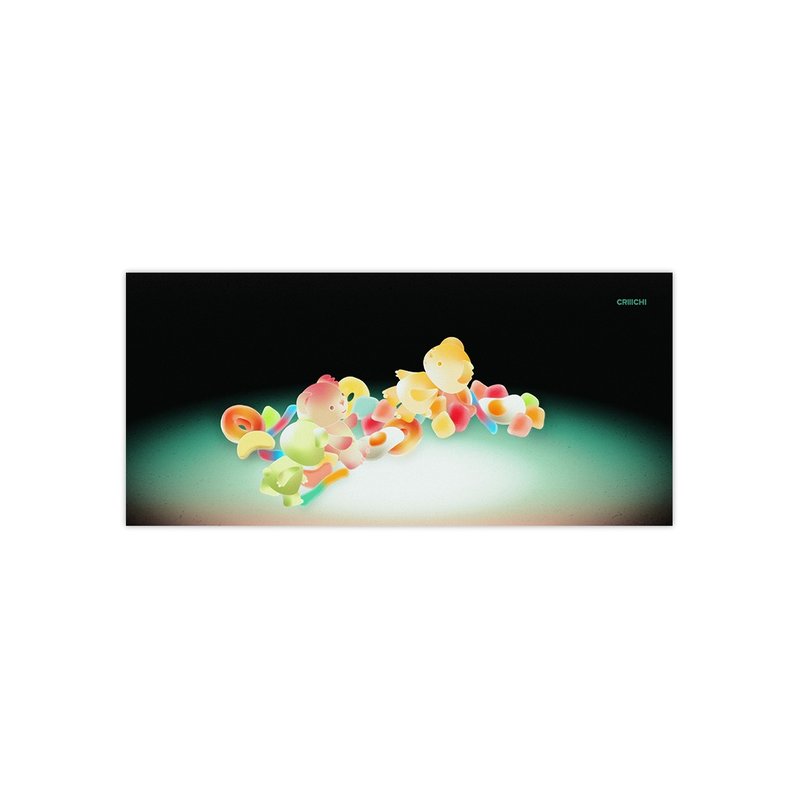 CRIIICHI古治 小熊軟糖 全景明信片 - 卡片/明信片 - 紙 多色