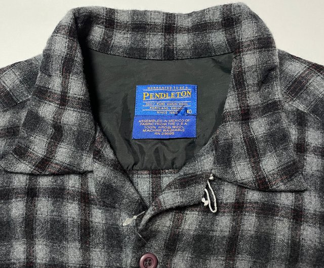 ヴィンテージ アメリカン メイド ペンドルトングレーチェック ヴィンテージ アメリカン メイド ペンドルトングレーチェック