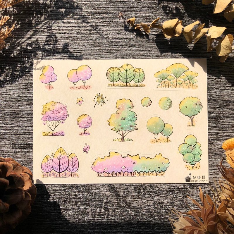 Waterproof stickers - spring and summer - Stickers - Plastic Multicolor