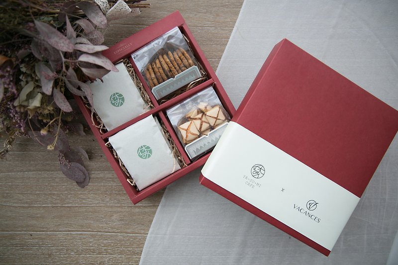 Japanese New Year gift box filter hanging coffee bag / handmade biscuits - คุกกี้ - อาหารสด สีแดง