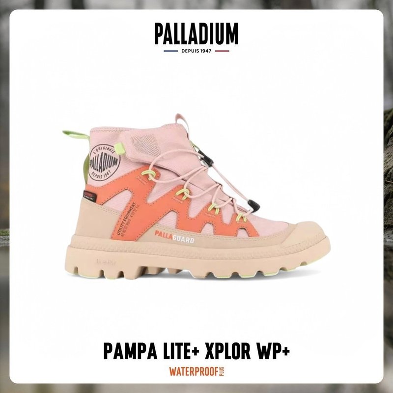 PALLADIUM  PAMPA LITE+ XPLOR WP+快穿防水靴 男女款 粉 74383 - 雨鞋/防水鞋 - 其他材質 