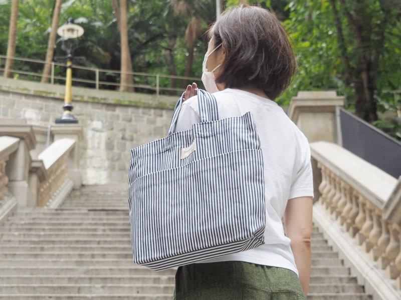 2-Ways Denim Bag *Must Item* - Messenger Bags & Sling Bags - Cotton & Hemp Blue