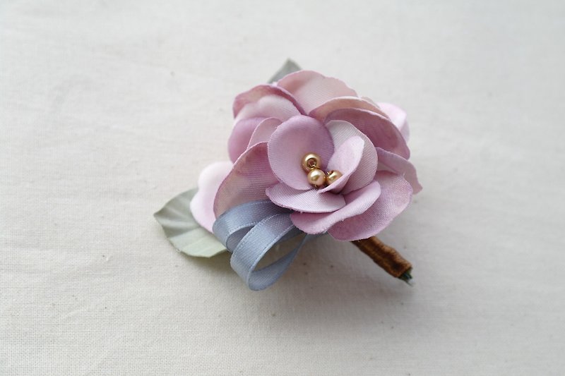 Corsages - Groomsmen Bridesmaid Flower boutonniere corsages weddings (BT023) - Corsages - Cotton & Hemp Purple