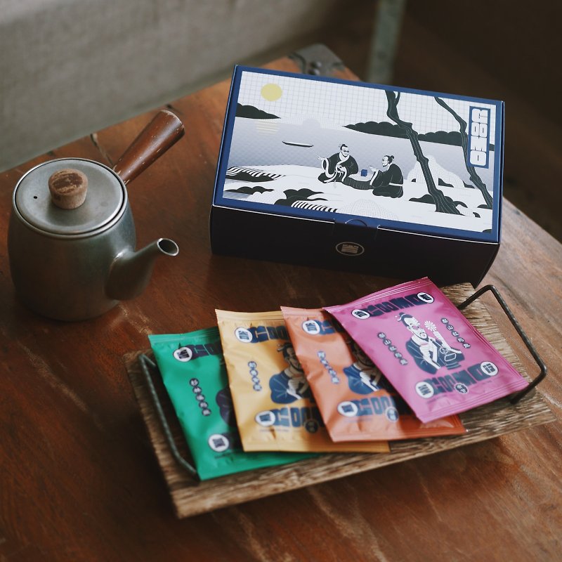 Free shipping | Spring Festival tea bag gift box | Taiwan raw leaf tea bags 16 pieces | Oolong tea | Milky Jinxuan - Tea - Fresh Ingredients Blue