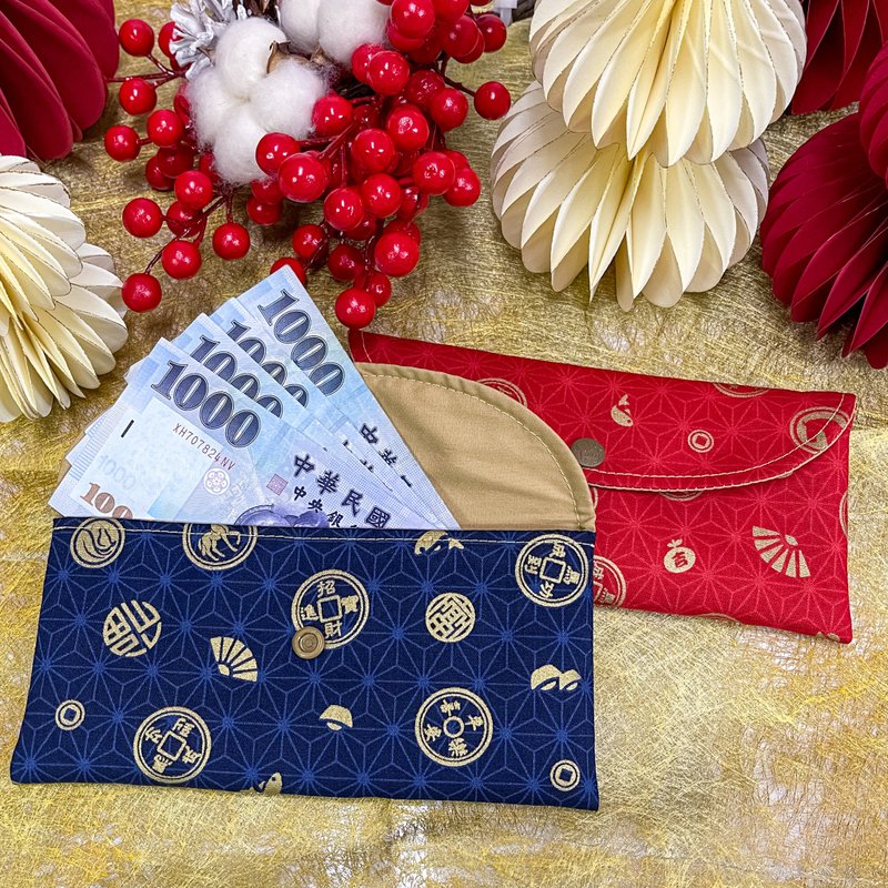 手作りの布製レッド封筒（馬運亨通） - ご祝儀袋・ポチ袋 - コットン・麻 レッド