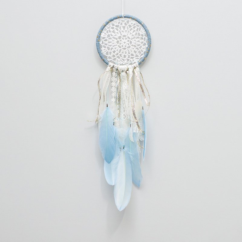Finished Dream Catcher - Straightforward Denim + Fantasy Lace Fabric + Shell Wind Chimes - Exchanging Gifts - Items for Display - Other Materials 