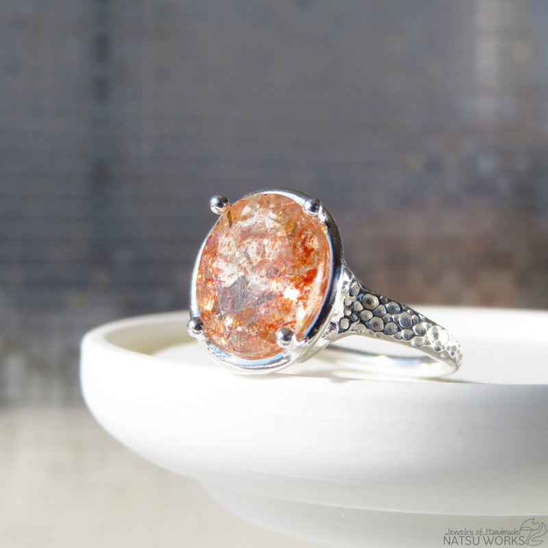 サンストーン リング / Sunstone Ring t - 戒指 - 寶石 橘色