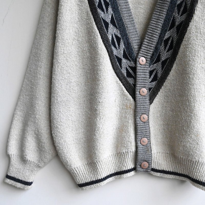 [Egg Plant Vintage] Picture Knitted Vintage Cardigan Jacket - Women's Sweaters - Other Man-Made Fibers 