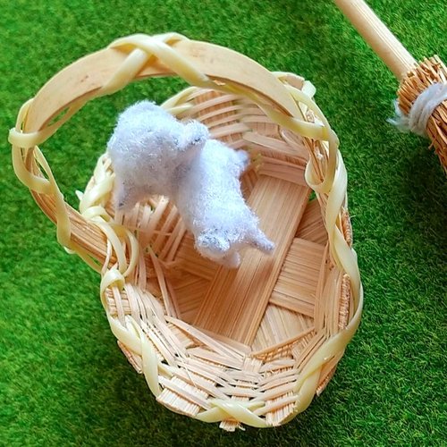 爆買い！ 約2.8cm 小さい モールアート 白チワワ - ショップ Little Dog 人形