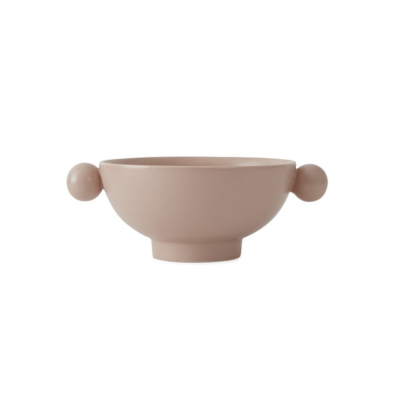 OYOY Inka Inca Minimalist Stoneware / Porcelain Bowl / Rose Pink - ถ้วยชาม - เครื่องลายคราม หลากหลายสี