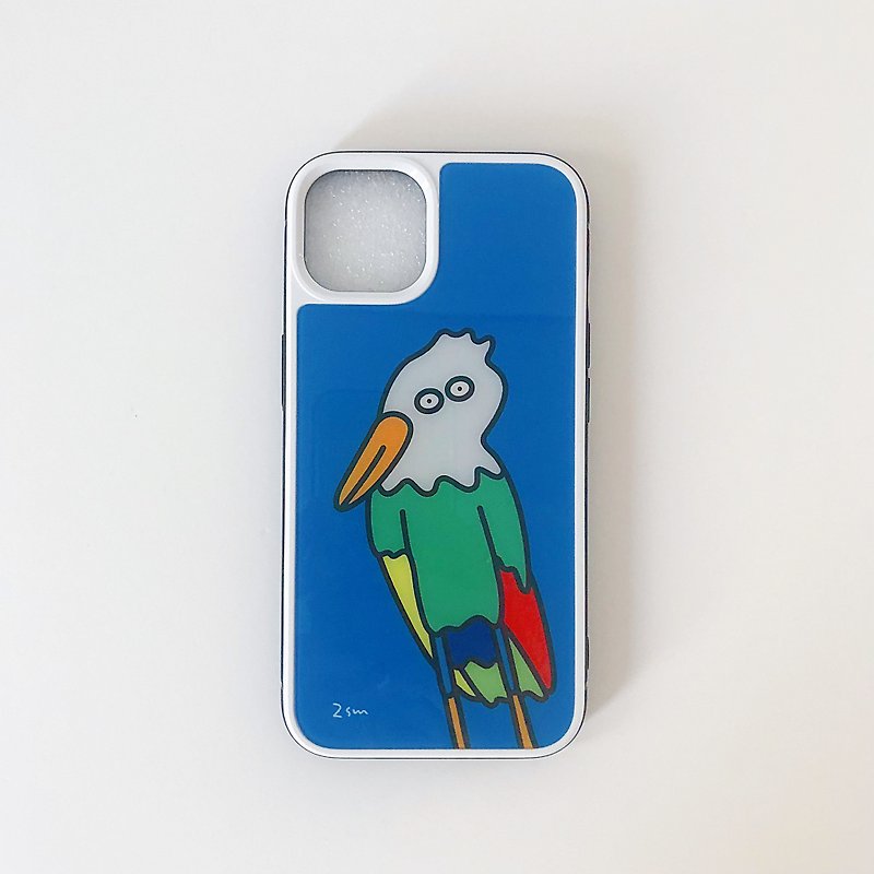 Shoebill iPhone case - เคส/ซองมือถือ - แก้ว สีน้ำเงิน
