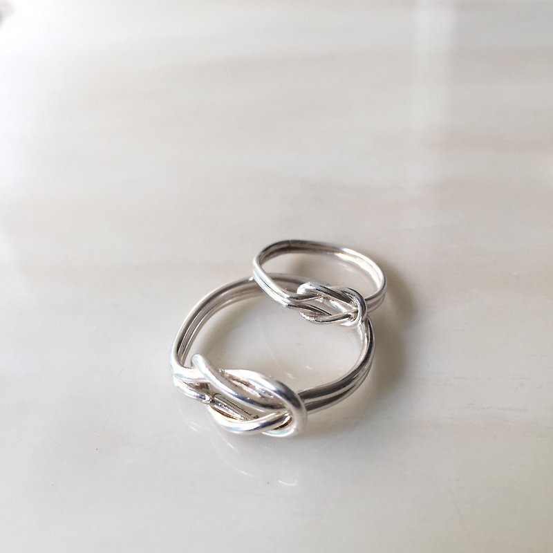 / Forever knot / Thin double line ring - General Rings - Sterling Silver Silver
