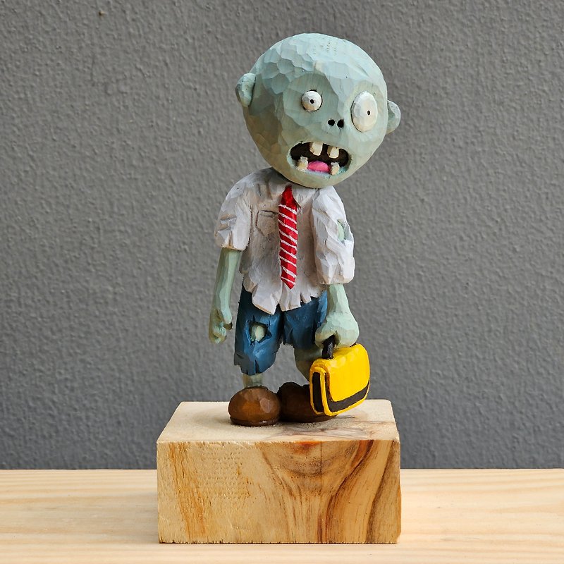 Zombie (wooden sculpture) - 公仔模型 - 木頭 